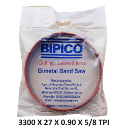 Bipico make Bimetal Bandsaw Blade M 42 Grade - 3300 x 27 x 0.90 x 5/8 TPI 