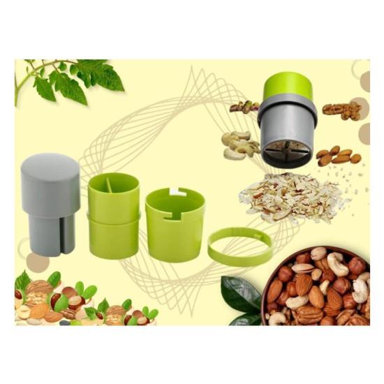 Dry Fruit Cutter, Grinder, Chocolate Cutter, Slicer for Pista, Almonds, Cashews with 3 in 1 Blade - Color May Vary (Pack of 1) - make E-COSMOS 