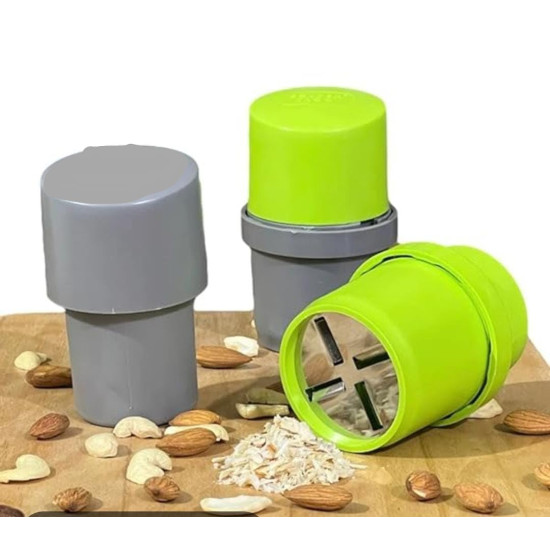 Dry Fruit Cutter, Grinder, Chocolate Cutter, Slicer for Pista, Almonds, Cashews with 3 in 1 Blade - Color May Vary (Pack of 1) - make E-COSMOS 