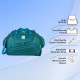 Waterproof Strolley Duffle Bag- 2 Wheels - Luggage Bag - (Turquoise) -M MEDLER Voltage Nylon 55 litres 