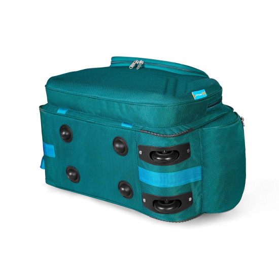 Waterproof Strolley Duffle Bag- 2 Wheels - Luggage Bag - (Turquoise) -M MEDLER Voltage Nylon 55 litres 