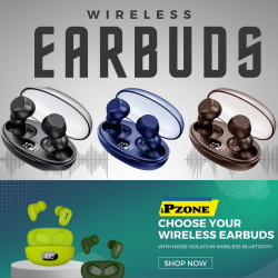 iPzone T-28 Wireless Earbuds with Bluetooth 5.3, LED Display